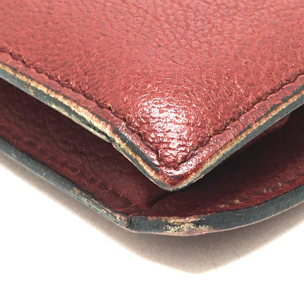 Christian Dior Shoulder Bag leather Red CDMetal Old vintage Women