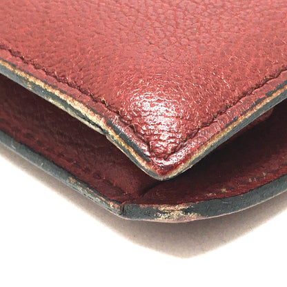 Christian Dior Shoulder Bag leather Red CDMetal Old vintage Women