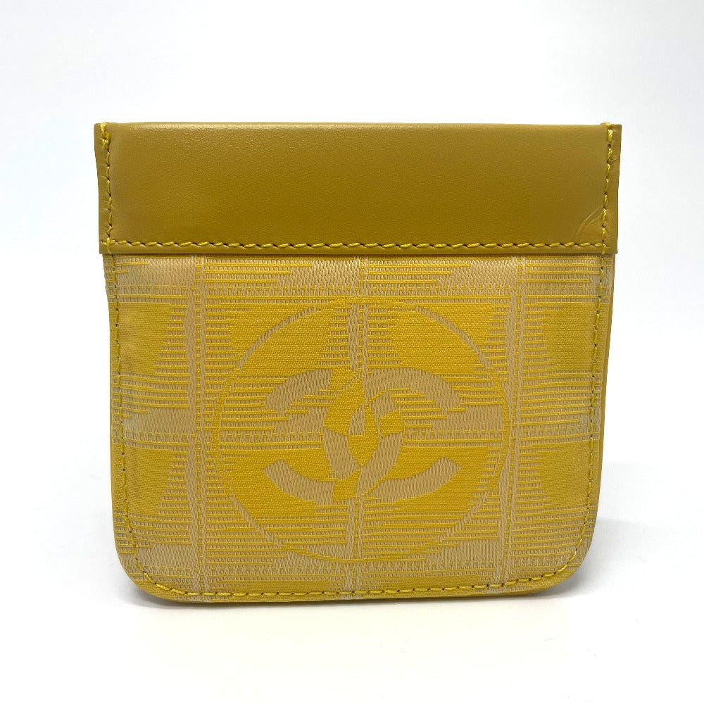 CHANEL Coin case Leather / PVC yellow CC COCO Mark New travel line Women