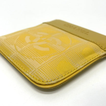 CHANEL Coin case Leather / PVC yellow CC COCO Mark New travel line Women