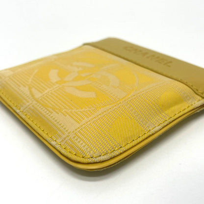 CHANEL Coin case Leather / PVC yellow CC COCO Mark New travel line Women