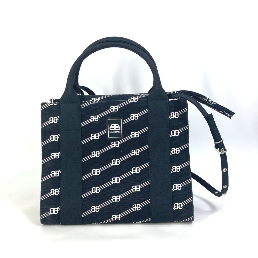 BALENCIAGA Handbag 620884 canvas black BB Trade S Women