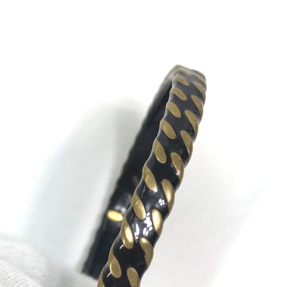 CHANEL Bangle metal black COCO Mark CC Accessories Bracelets