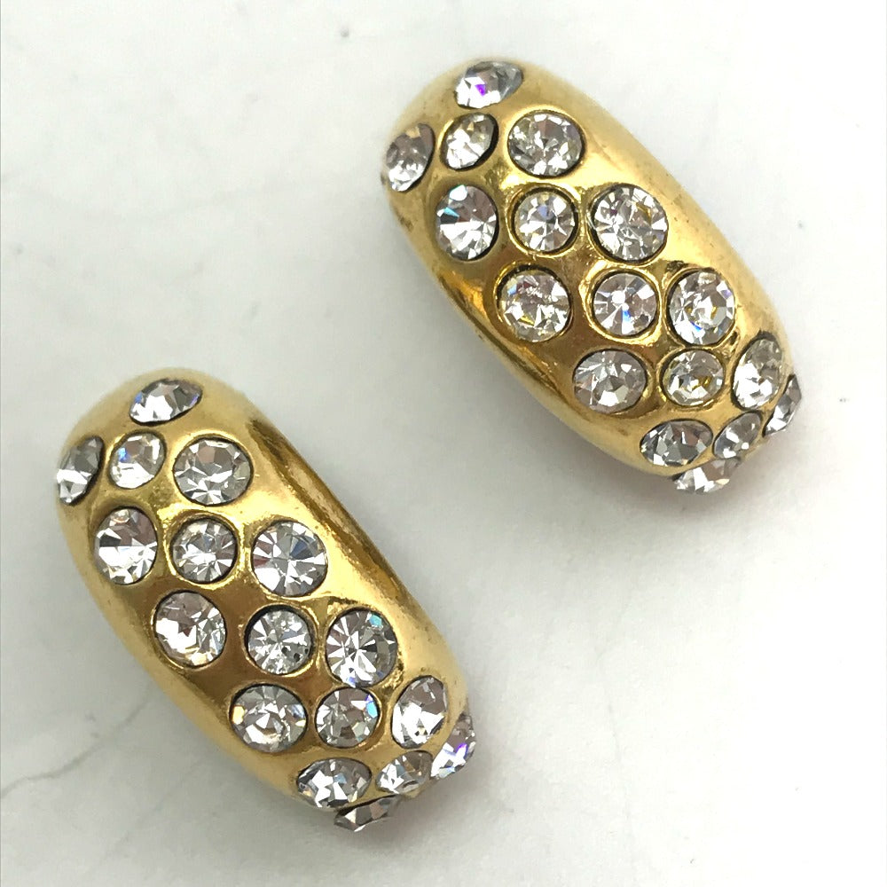 CHANEL Earring metal gold vintage Rhinestone Women