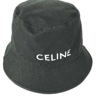 CELINE hat AU5B968P cotton black Hat Hat Bucket Hat Bob Hat logo mens L