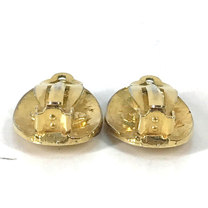 CHANEL Earring metal gold vintage CC COCO Mark