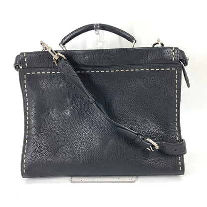 FENDI Handbag 7VA406 leather black Shoulder Bag Crossbody bag Selleria Peekaboo Iconic Fit