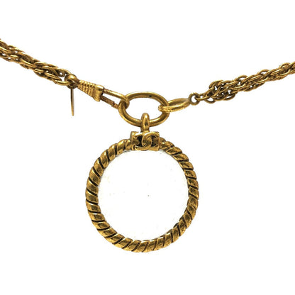 CHANEL Necklace metal gold vintage Loupe