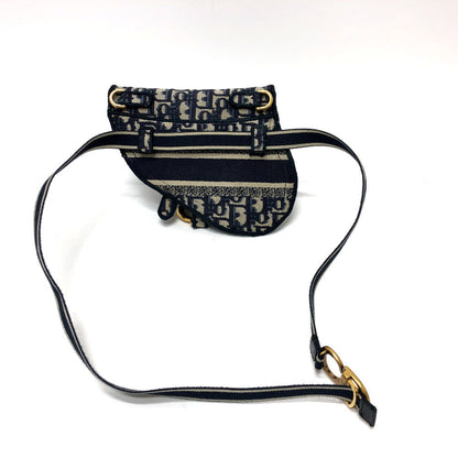 Dior Waist bag S5632CRIW Jacquard Navy saddle Women