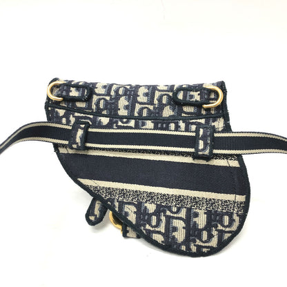 Dior Waist bag S5632CRIW Jacquard Navy saddle Women