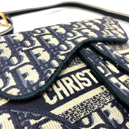 Dior Waist bag S5632CRIW Jacquard Navy saddle Women