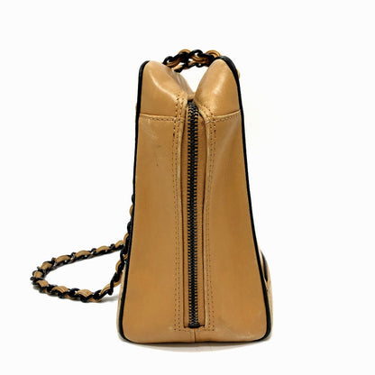 CHANEL Shoulder Bag Calf leather Brown COCO Mark Women