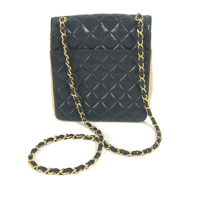 CHANEL Shoulder Bag lambskin beige By color CC COCO Mark Matelasse Quilting Women