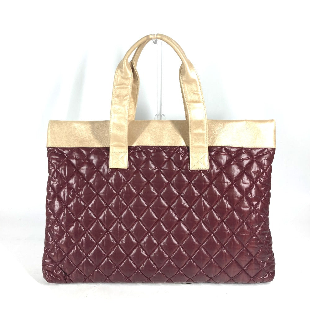 CHANEL Shoulder Bag Nylon, Leather wine-red By color CC COCO Mark Cococoon Quilting Women