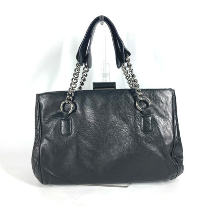 CHANEL Shoulder Bag Calf leather black shoulder bag CC COCO Mark Women