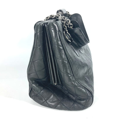 CHANEL Shoulder Bag Calf leather black shoulder bag CC COCO Mark Women