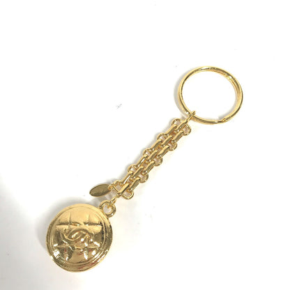 CHANEL key ring metal gold Vintage chain CC COCO Mark Women