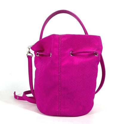 BALENCIAGA Shoulder Bag 619458 Nylon pink Wheel XS Drawstring Bucket