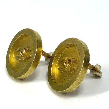 CHANEL Earring Gold Plated gold CC COCO Mark vintage Women