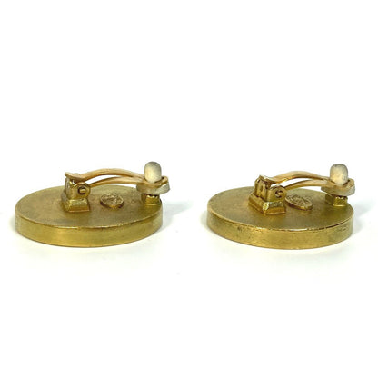 CHANEL Earring Gold Plated gold CC COCO Mark vintage Women