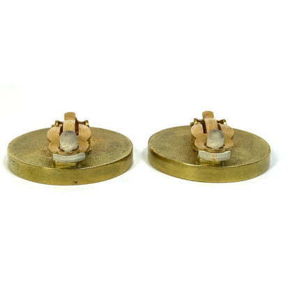 CHANEL Earring Gold Plated gold CC COCO Mark vintage Women