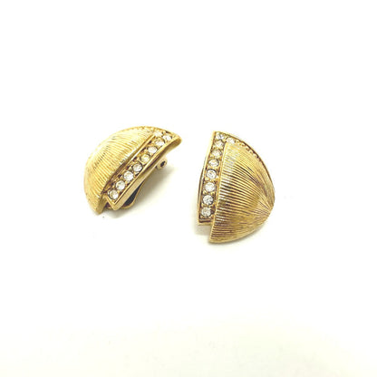 Dior Earring Gold Plated gold Rhinestone Women