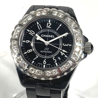 CHANEL Watches Mechanical Automatic H1174 Ceramic, Stainless Steel black J12 diamond bezel black dial