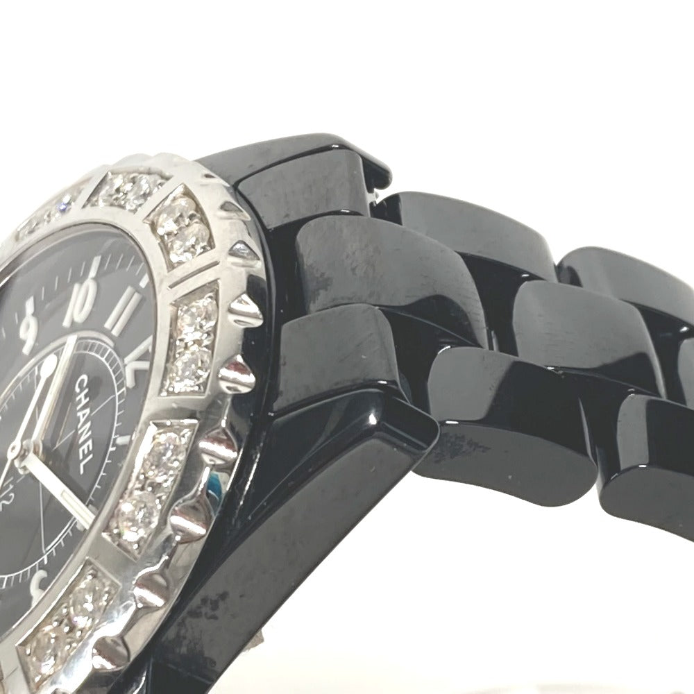 CHANEL Watches Mechanical Automatic H1174 Ceramic, Stainless Steel black J12 diamond bezel black dial