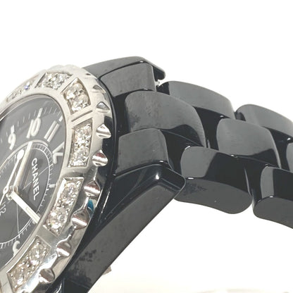 CHANEL Watches Mechanical Automatic H1174 Ceramic, Stainless Steel black J12 diamond bezel black dial