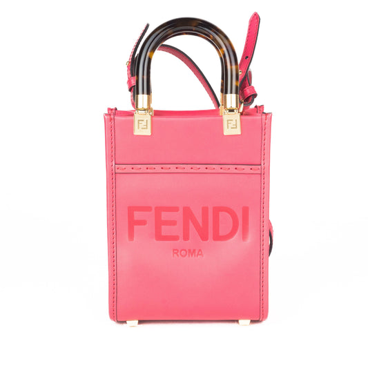 Fendi Mini Sunshine Shopper in Fuchsia
