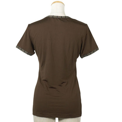 FENDI Short sleeve T-shirt Rayon Brown Pi Pink logo 42