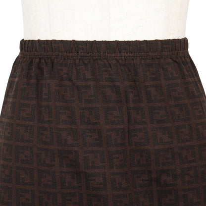 FENDI Mini skirt Nylon Brown Zucca 42