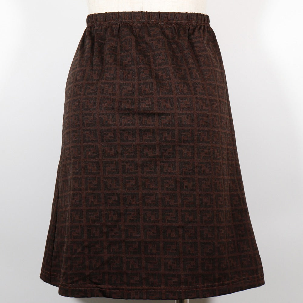 FENDI Mini skirt Nylon Brown Zucca 42