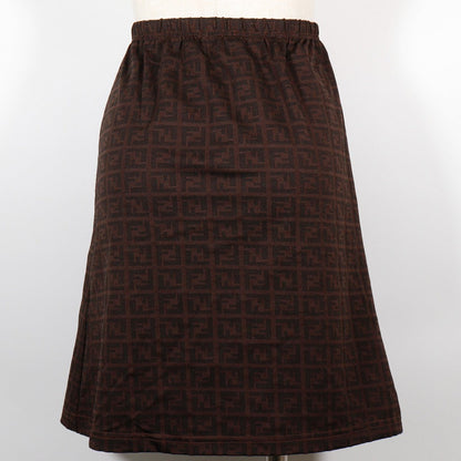 FENDI Mini skirt Nylon Brown Zucca 42
