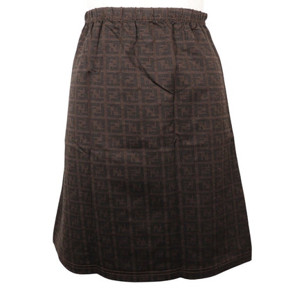 FENDI Mini skirt Nylon Brown Zucca Women 42