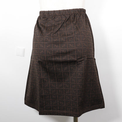 FENDI Mini skirt Nylon Brown Zucca Women 42