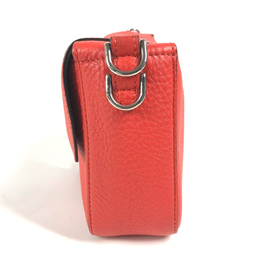 FENDI Shoulder Bag leather Red Mamma Bucket Celeria Women