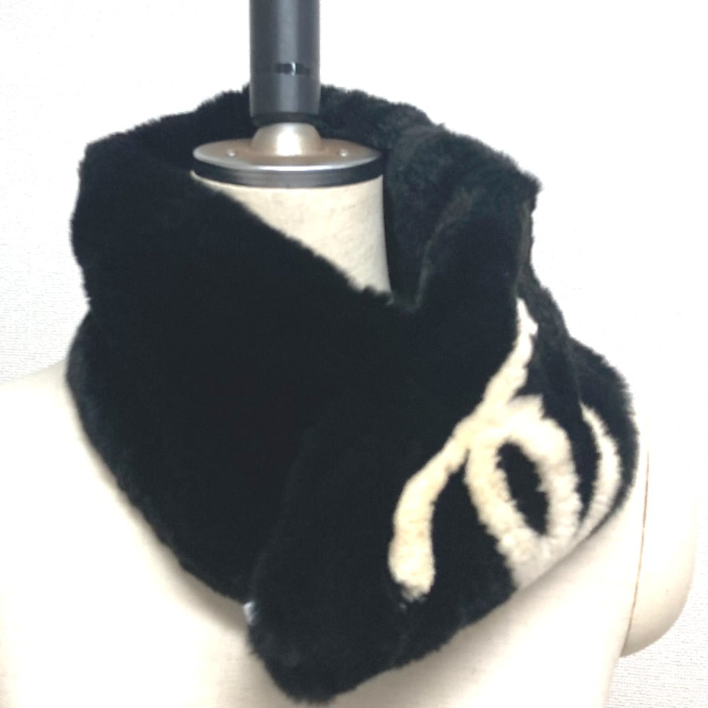 CHANEL Scarf , Lapin black Big Coco CC COCO Mark Women