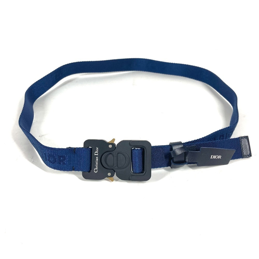 Dior belt canvas Navy logo Gacha belt unisex(Unisex)