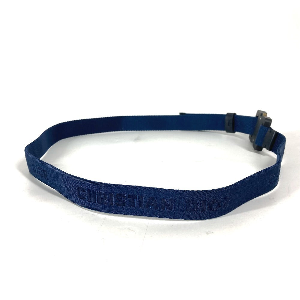 Dior belt canvas Navy logo Gacha belt unisex(Unisex)