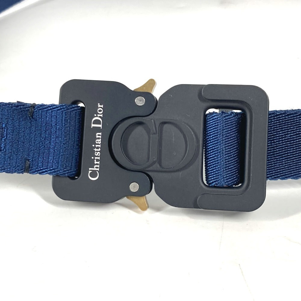 Dior belt canvas Navy logo Gacha belt unisex(Unisex)