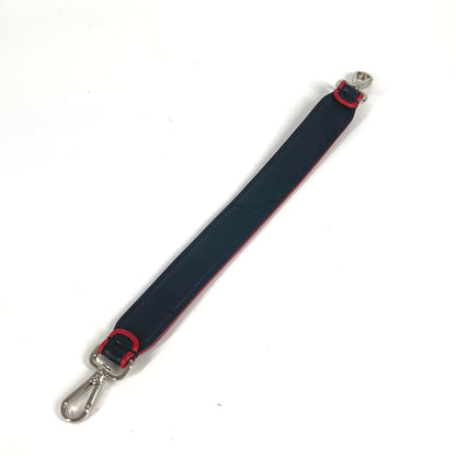 FENDI Shoulder strap leather black Strap You logo Women
