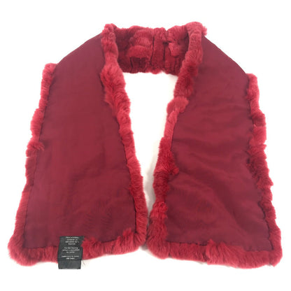 CHANEL Scarf fur Red Women