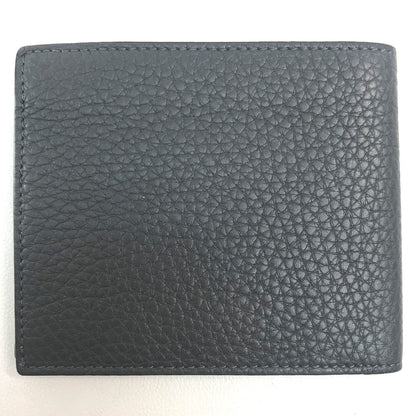 FENDI Folded wallet 7M0169 A4NR Calf leather dark gray x white FF logo stamp mens
