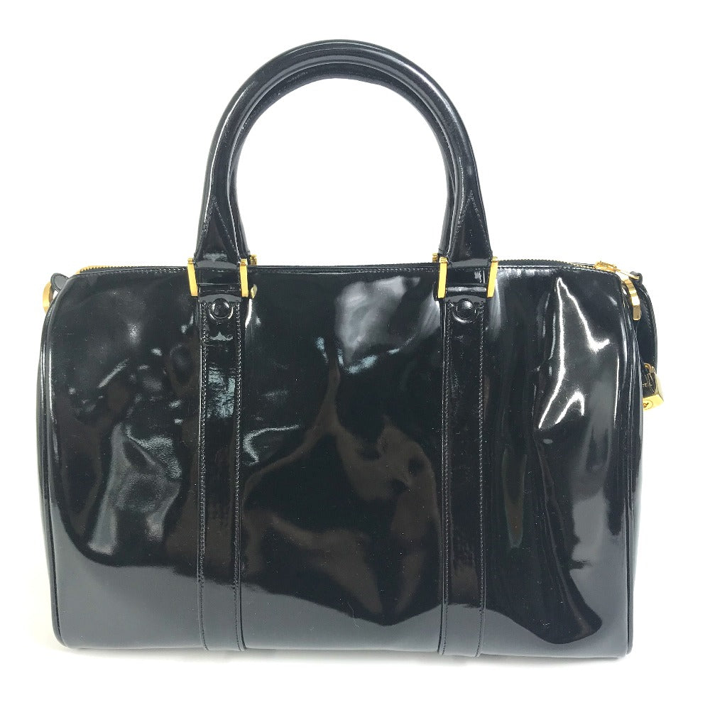 CHANEL Boston Duffel bag enamel black CC COCO Mark Women