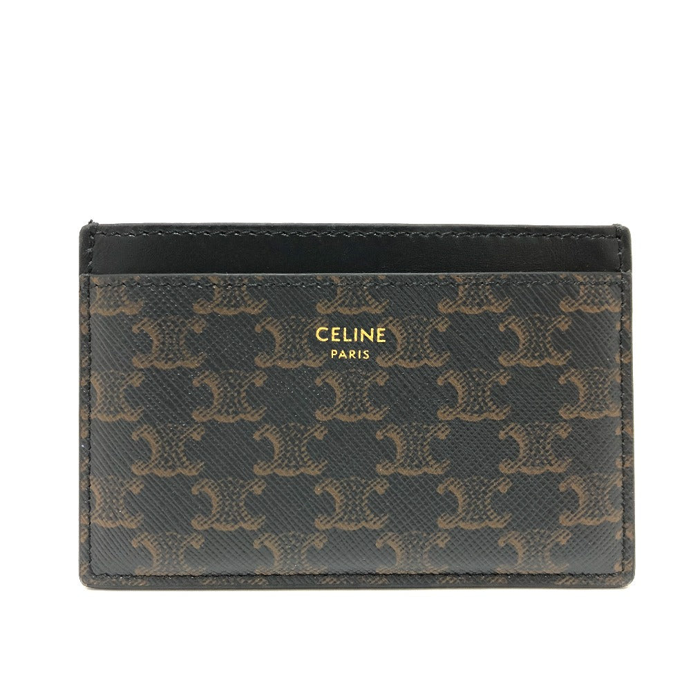 CELINE Card Case 10B702BQ4.38NO PVC / Leather black Triomphe mens