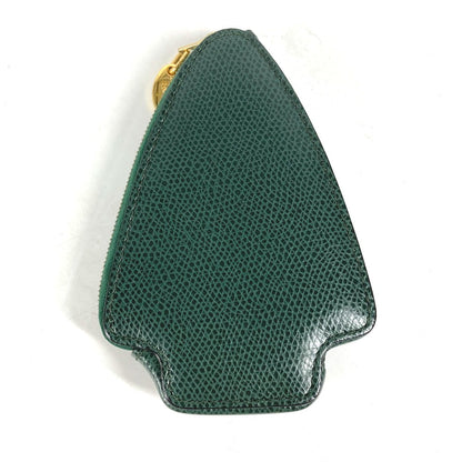 CELINE Pouch leather green Rhinestone tree Women