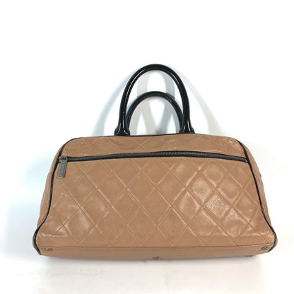 CHANEL Boston Duffel bag Caviar skin Beige type Sports bag logo quilting Women