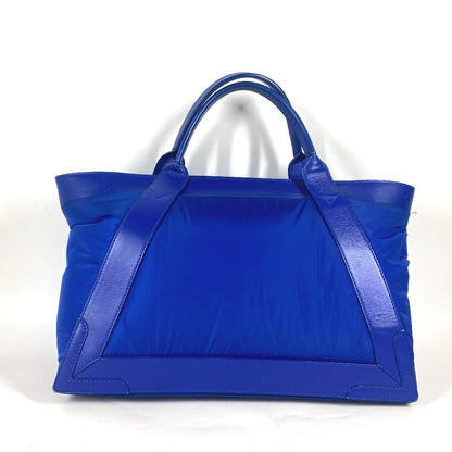 BALENCIAGA Boston Duffel bag 363419 Leather / nylon blue Navy Cabas M unisex(Unisex)