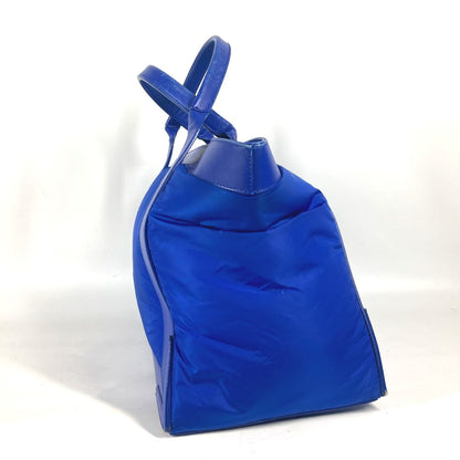 BALENCIAGA Boston Duffel bag 363419 Leather / nylon blue Navy Cabas M unisex(Unisex)